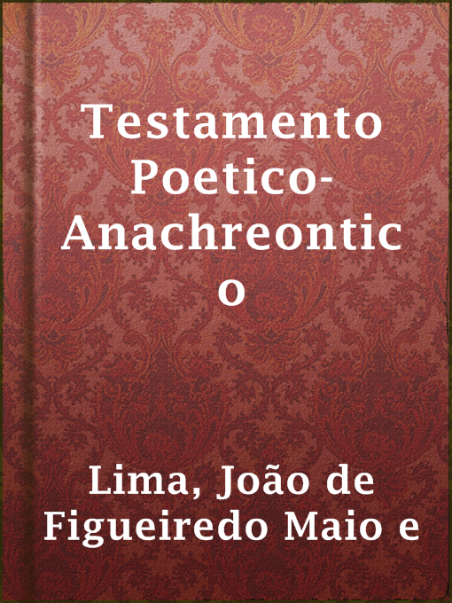 Cover image for Testamento Poetico-Anachreontico